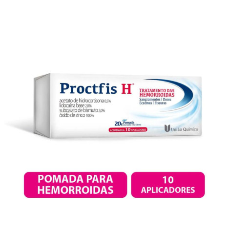 Proctfis H 0,5% + 2,0% + 2,0% + 10,0% Pomada 20g e 10 aplicadores