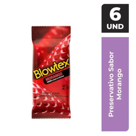 Camisinha Blowtex Morango 6 unidades Camisinha Blowtex Morango 6 unidades