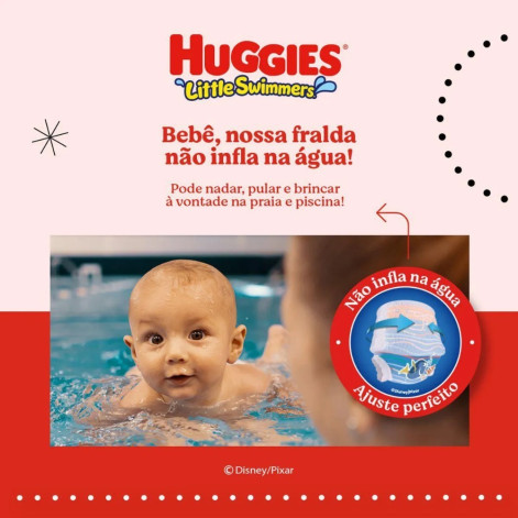 Fralda Huggies Little Swimmers Praia e Piscina G/XG 10 unidades