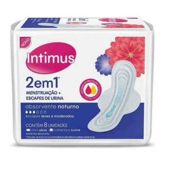 Absorvente Intimus Not Suave C/Abas 2Em1 8Un