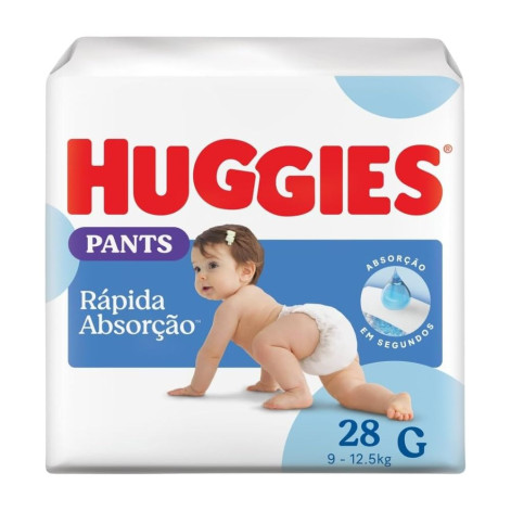 Fralda Descartável Infantil Roupinha Huggies Tripla Proteção G Pacote 28 Unidades Fralda Descartável Infantil Roupinha Huggies Tripla Proteção G Pacote 28 Unidades