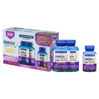 Kit Ômega 3 Catarinense 1000mg com 120 cápsulas + Ômega 3 1000mg com 60 cápsulas
