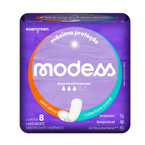 Absorvente Modess Suave S/A 8Un