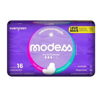 Absorvente Modess Suave C/A 16Un