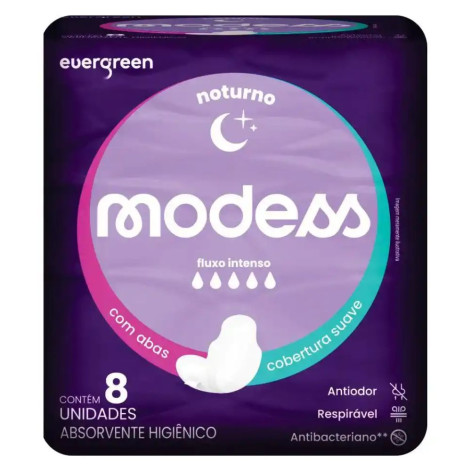Absorvente Modess Noturno C/A 8Un