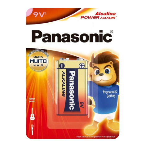 Bateria Alcalina Panasonic 9V 1 Unidade