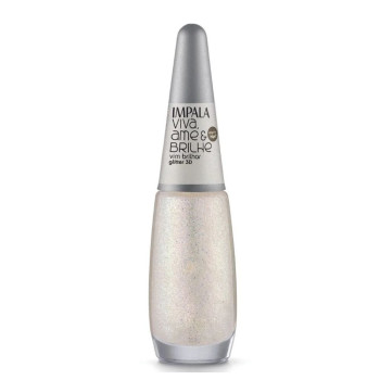 Esmalte Impala Viva, Ame e Brilhe Glitter, Vim Brilhar 7,5ml