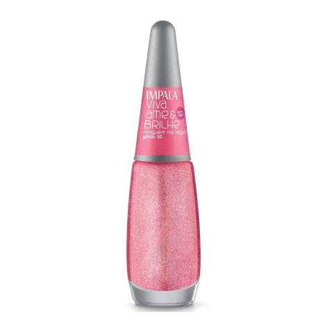 Esmalte Impala Viva, Ame e Brilhe Glitter, Ninguém Segura 7,5ml