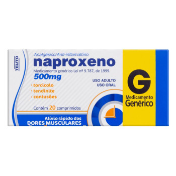 Naproxeno 500mg 20 comprimidos Teuto Genérico