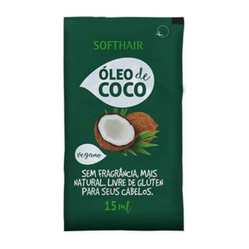 Óleo de Coco Capilar SoftHair Vegano sachê com 15mL