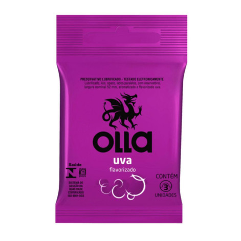 Camisinha Olla Lub Uva C/3Un