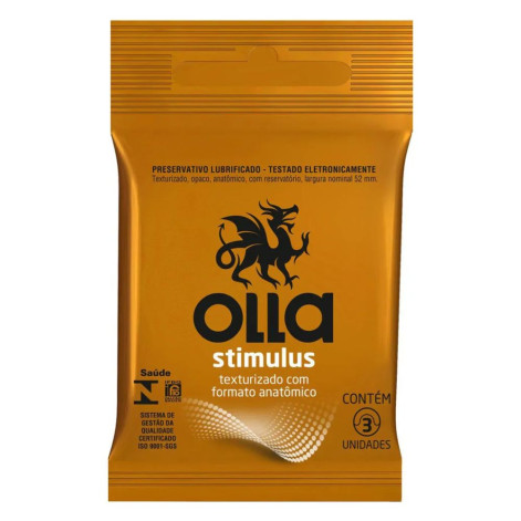 Camisinha Olla Lub Stimulus Com 3 Unidades Camisinha Olla Lub Stimulus Com 3 Unidades