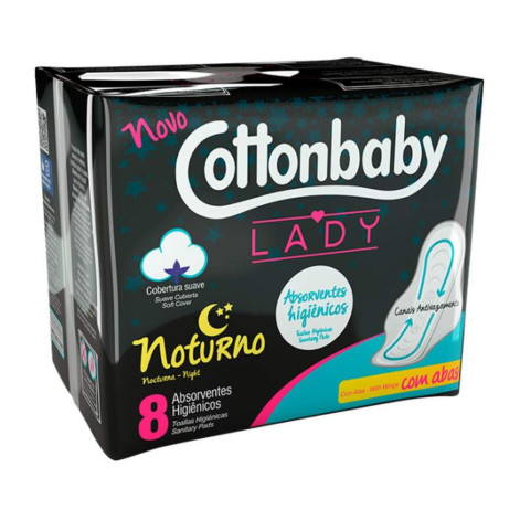 Absorvente Cottonbaby Lady Not C/Abas 8 Un