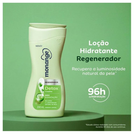 Loção Corporal Deo-Hidratante Capim-Limão & Gengibre Monange Detox Frasco 200ML
