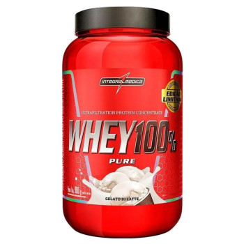 Whey 100% Pure Pote Sabor Gelato Di Latte 900G Integralmedica