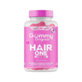 Suplemento Alimentar Gummy Hair One Sabor Tutti-Frutti 30 unidades