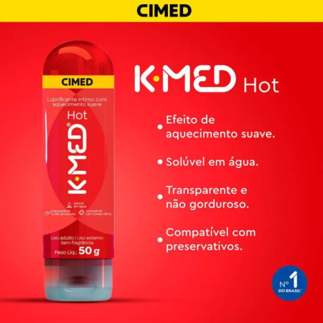 Gel Lubrificante Íntimo K-Med Hot 50g