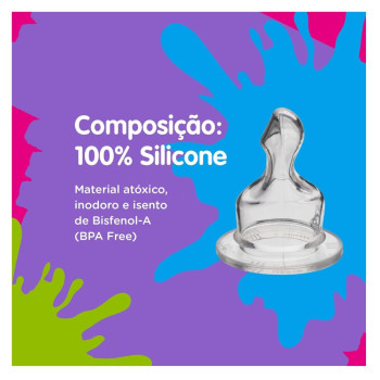 Bico Mamadeira O Tamanho 2 Lolly Transparente