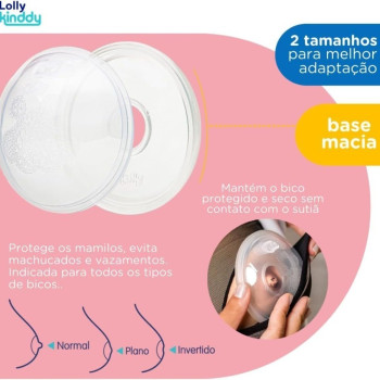 Lolly Concha Amamentação Macia Transparente