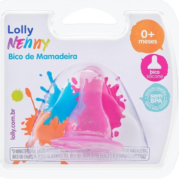 Bico De Mamadeira Lolly De Silicone Redondo Rosa
