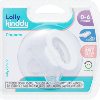 Chupeta Special Silicone Tamanho 1, Lolly Branca