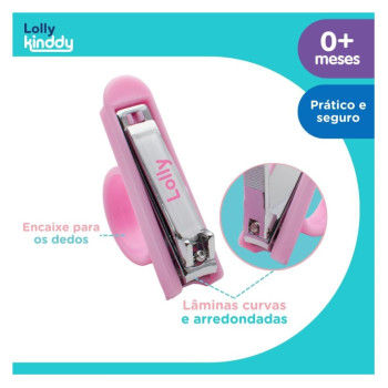 Cortador De Unha Infantil Special, Lolly, Rosa