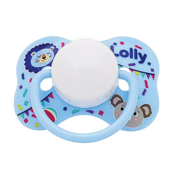Chupeta Borboleta Zoo Lolly Baby Sil Ortodôntico T2 Azul