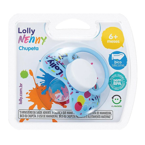 Chupeta Borboleta Zoo Lolly Baby Sil Ortodôntico T2 Azul