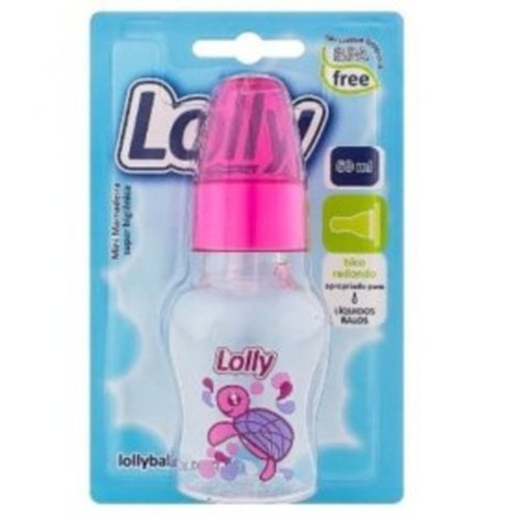 Mamadeira Lolly Oceano 3+ meses Rosa 50mL