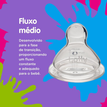 Bico Mamadeira Big T2 Fluxo M, Lolly, Transparente Bico Mamadeira Big T2 Fluxo M, Lolly, Transparente