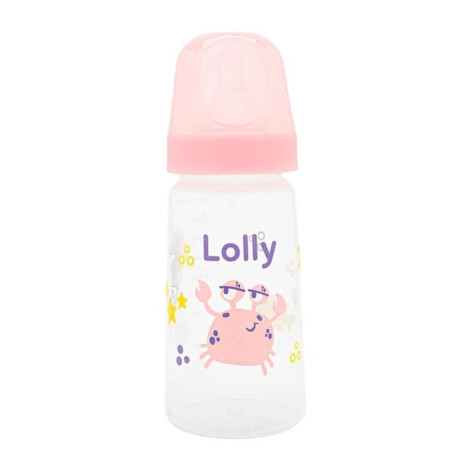 Mamadeira Lolly Kindy Big Zoo Rosa 330ml 1 unidade