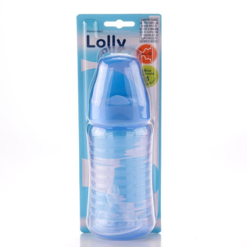 Mamadeira Lolly Big Clean Silicone Bico Orto 340ml Azul Mamadeira Lolly Big Clean Silicone Bico Orto 340ml Azul