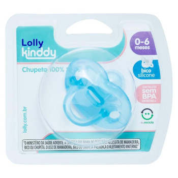Lolly Baby Chupeta 100% Silicone O Tamnaho 1 Azul