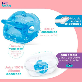 Chupeta Lolly Dreams Tamanho 2 Azul 