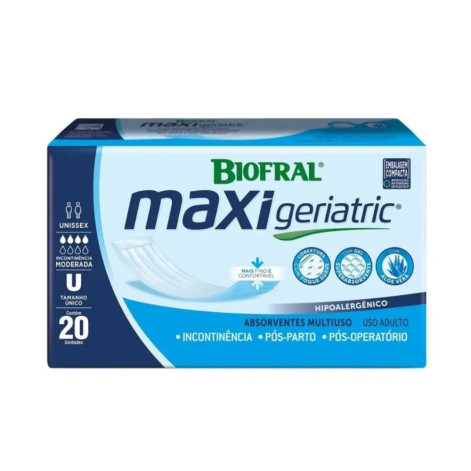 Absorvente Geriátrico Multiuso Biofral Maxi Geriatric 20 Unidades