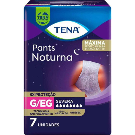Roupa Íntima Descartável Tena Pants Noturna G/EG 7 unidades Roupa Íntima Descartável Tena Pants Noturna G/EG 7 unidades