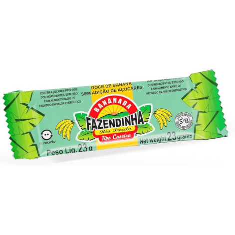 Bananada Sem Açúcar Fazendinha 23 Gramas