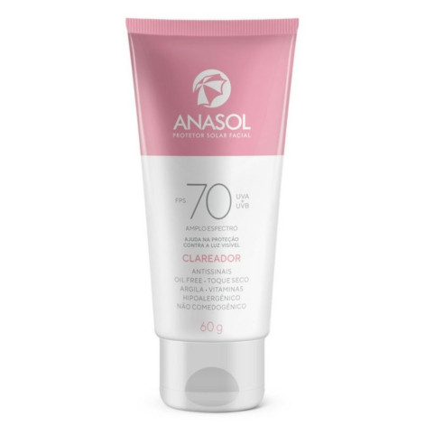 Protetor Solar Facial Clareador Fps70 60g Anasol