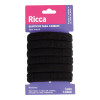 Elástico para Cabelo Ricca Grosso Sem Metal Preto 6 unidades