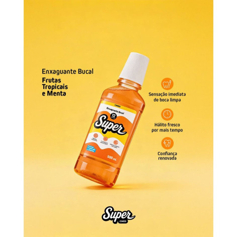 Enxaguante Bucal Cimed Super 12h Frutas Tropicais e Menta 500ml