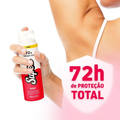 Desodorante Antitranspirante Aerossol Cimed Super Berry 150ml Desodorante Antitranspirante Aerossol Cimed Super Berry 150ml