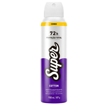 Desodorante Aerossol Cimed Super Cotton Feminino 150ml