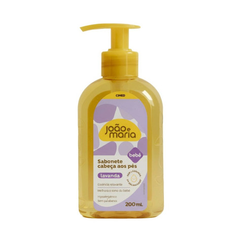 Sabonete Líquido João e Maria Bebê Cimed Lavanda 200ml