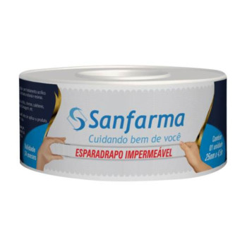 Esparadrapo Sanfarma Impermeável 25mm X 4,5m Esparadrapo Sanfarma Impermeável 25mm X 4,5m