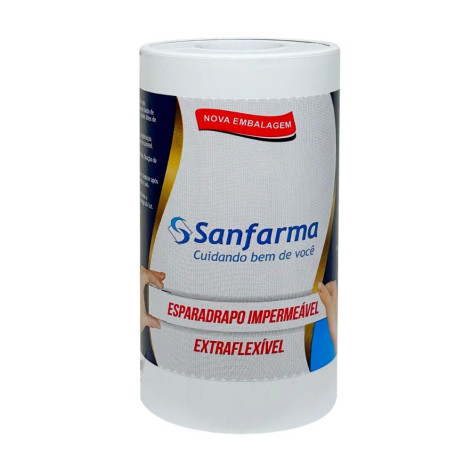 Esparadrapo Impermeável Sanfarma 100mm x 4,5m