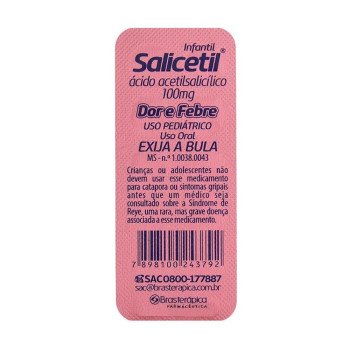 Salicetil Ácido Acetilsalicílico 100mg 10 comprimidos