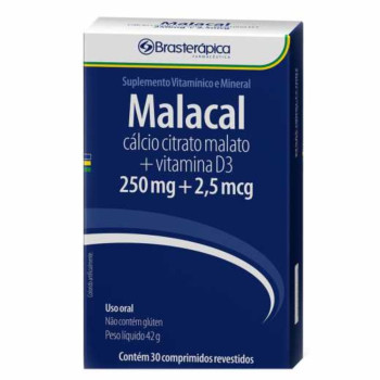 Malacal 250mg + 2,5mcg 30 Comprimidos