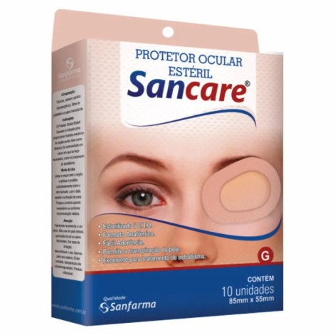 Protetor Ocular Esteril Sancare P Com 10 Unidades