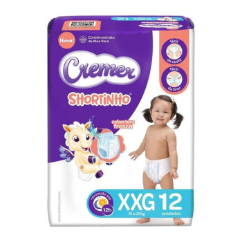 Fralda Cremer Shortinho Jbinho Xxg 12Un
