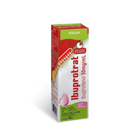 Ibuprotrat Ibuprofeno 50mg/ml Sabor Framboesa Gotas 30ml